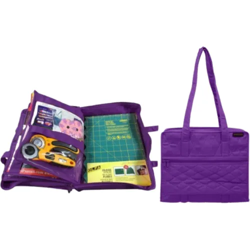Quilter’s Project Bag with 19 Pockets - Craft Bag Organizer