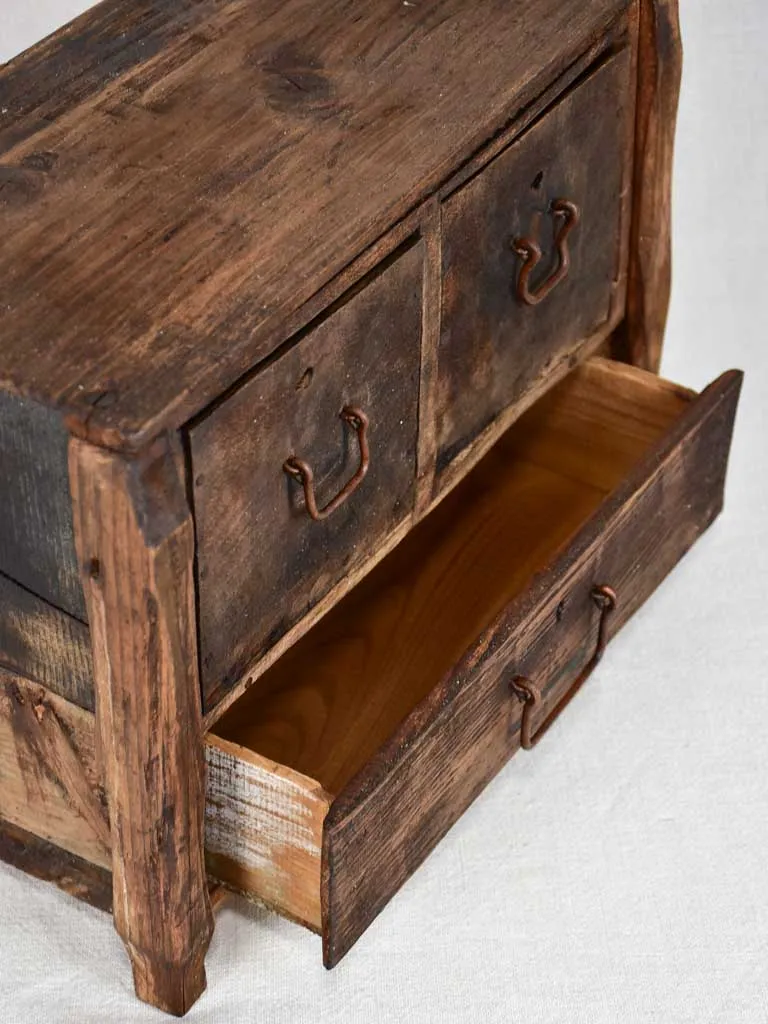 Small rustic drawers / document storage