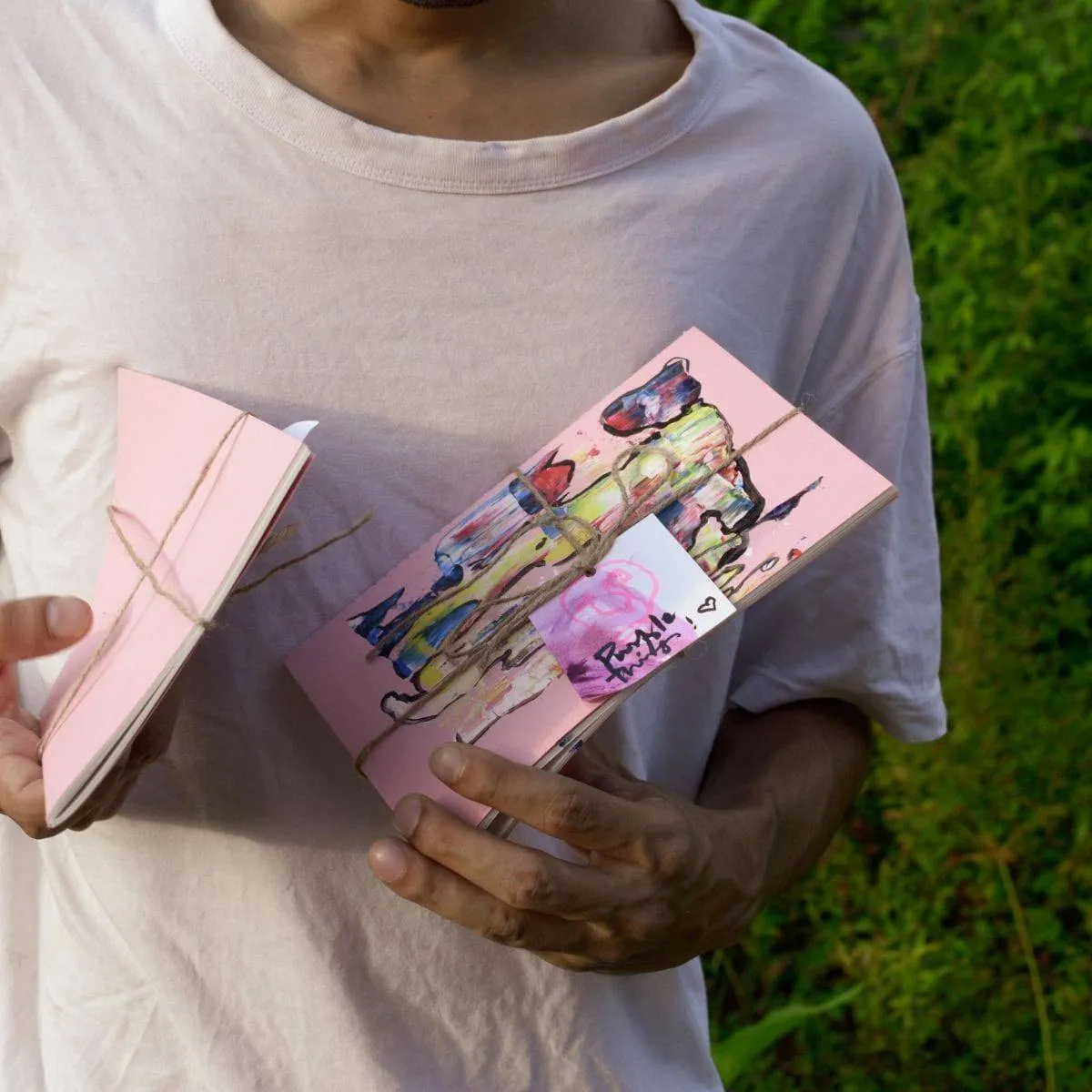 Spaceman Hand-Painted Notebook