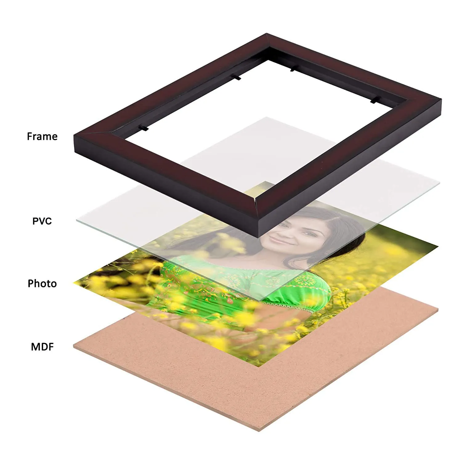 Stuthi Arts A4 size Certificate Document & Photo Brown Wall wood photo frames (Colour - Brown & Size - A4) (A4, 5), Rectangular