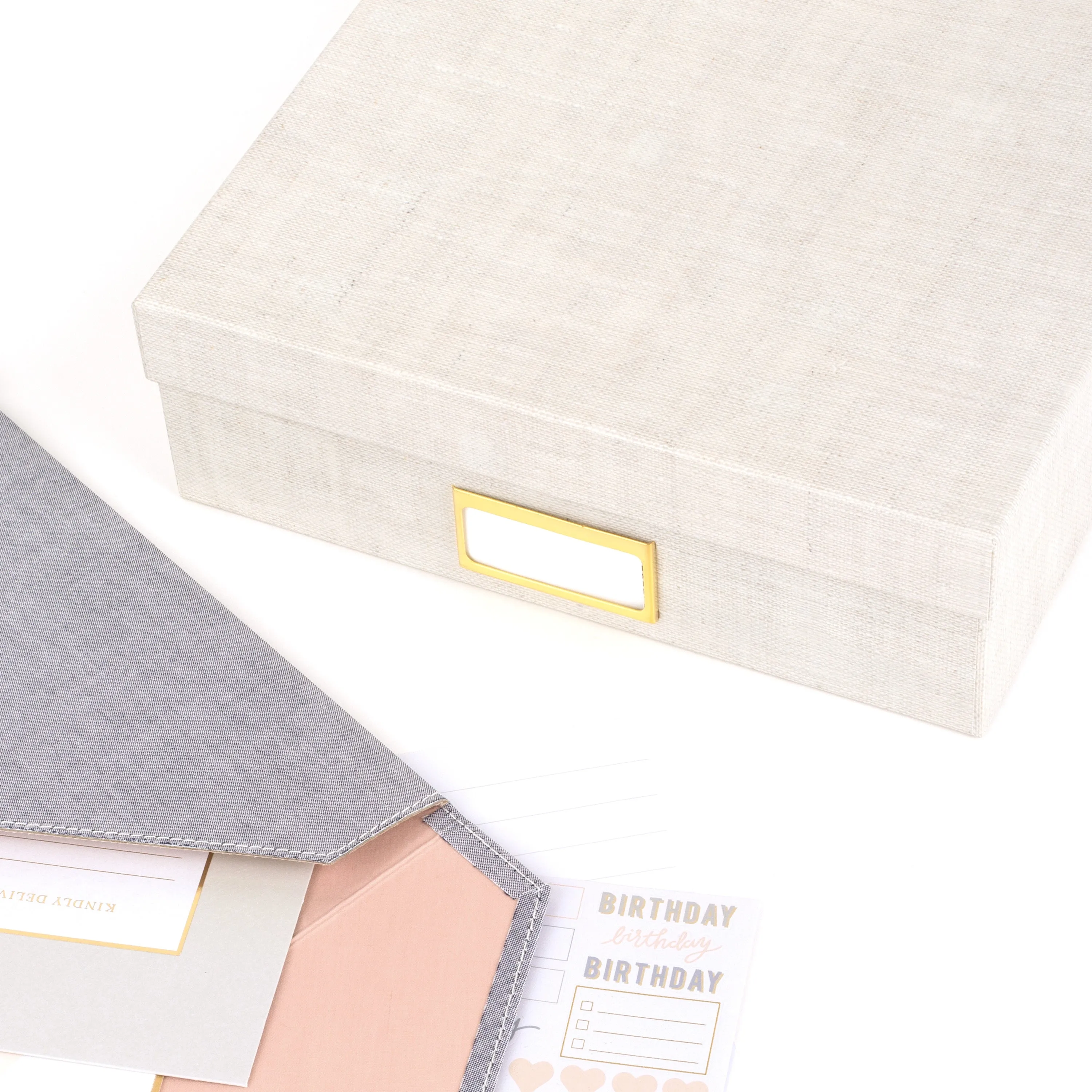 Sugar Paper Essentials™ Document Box, Flax