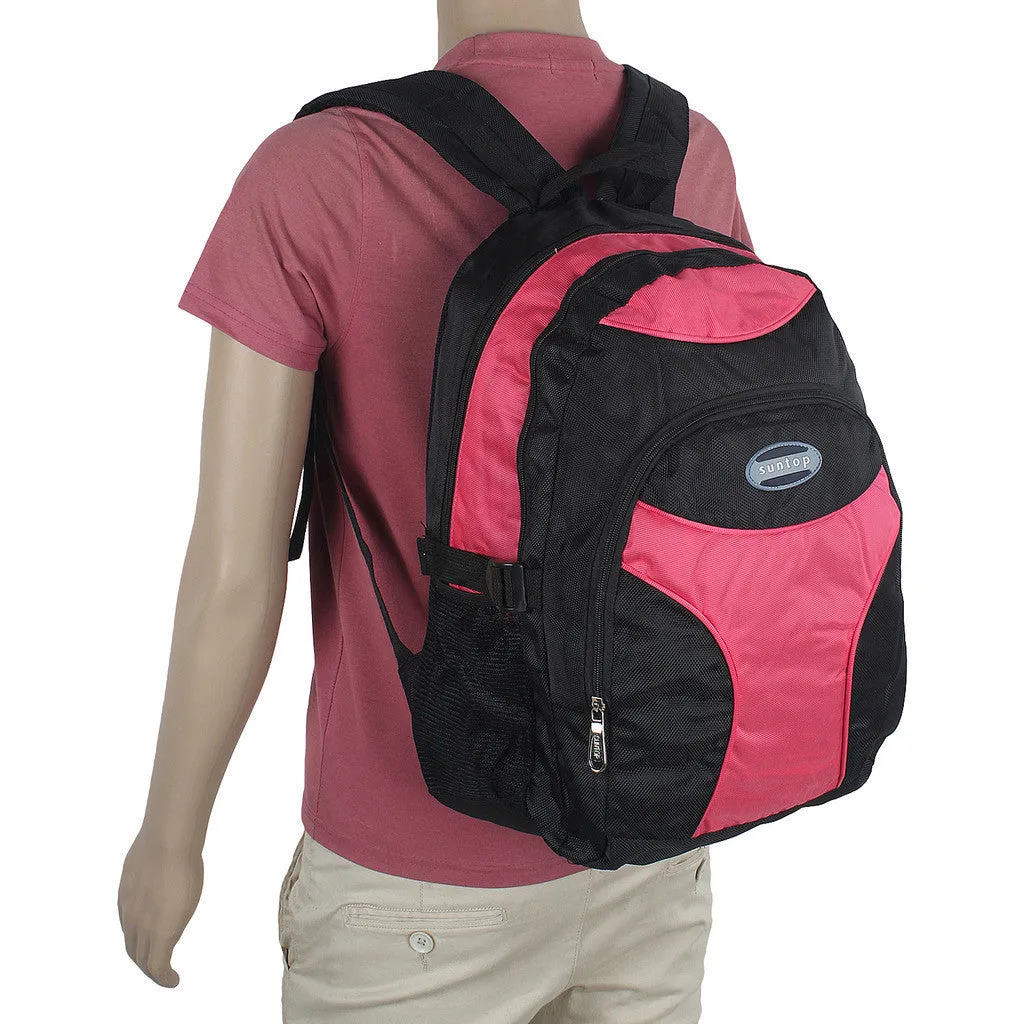 Suntop A14 24 L Backpack(Black and Pink)