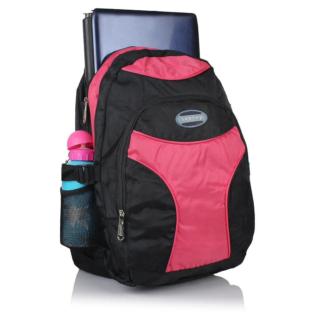 Suntop A14 24 L Backpack(Black and Pink)
