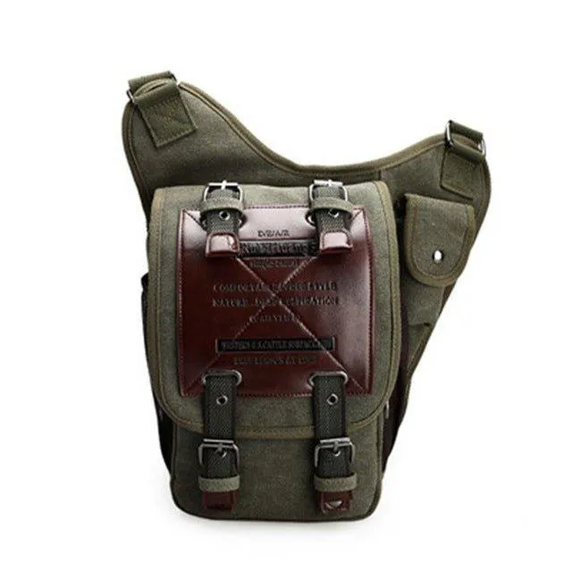Vintage Canvas Shoulder Molle Messenger Bag