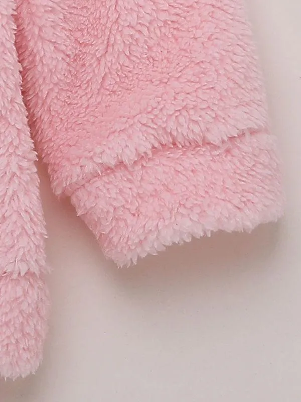 Winter Cute Infant Baby Panada Style Fleece-lining Hoodie 3-Color