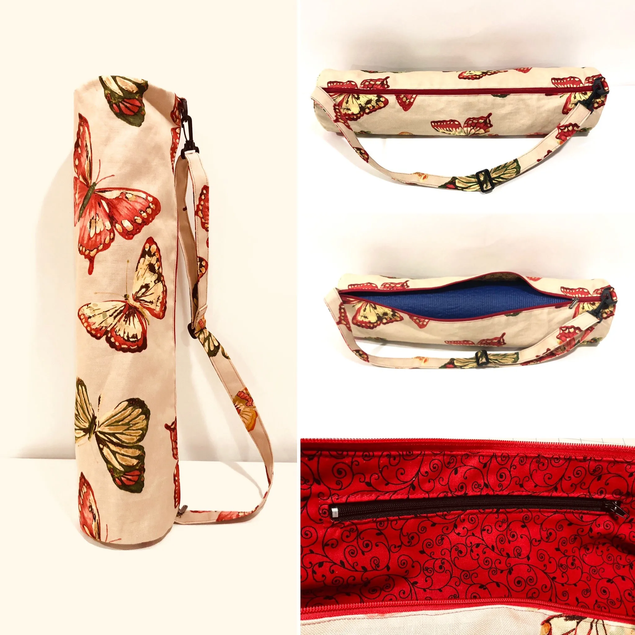 Yoga Bag with zipper pocket - Butterfly